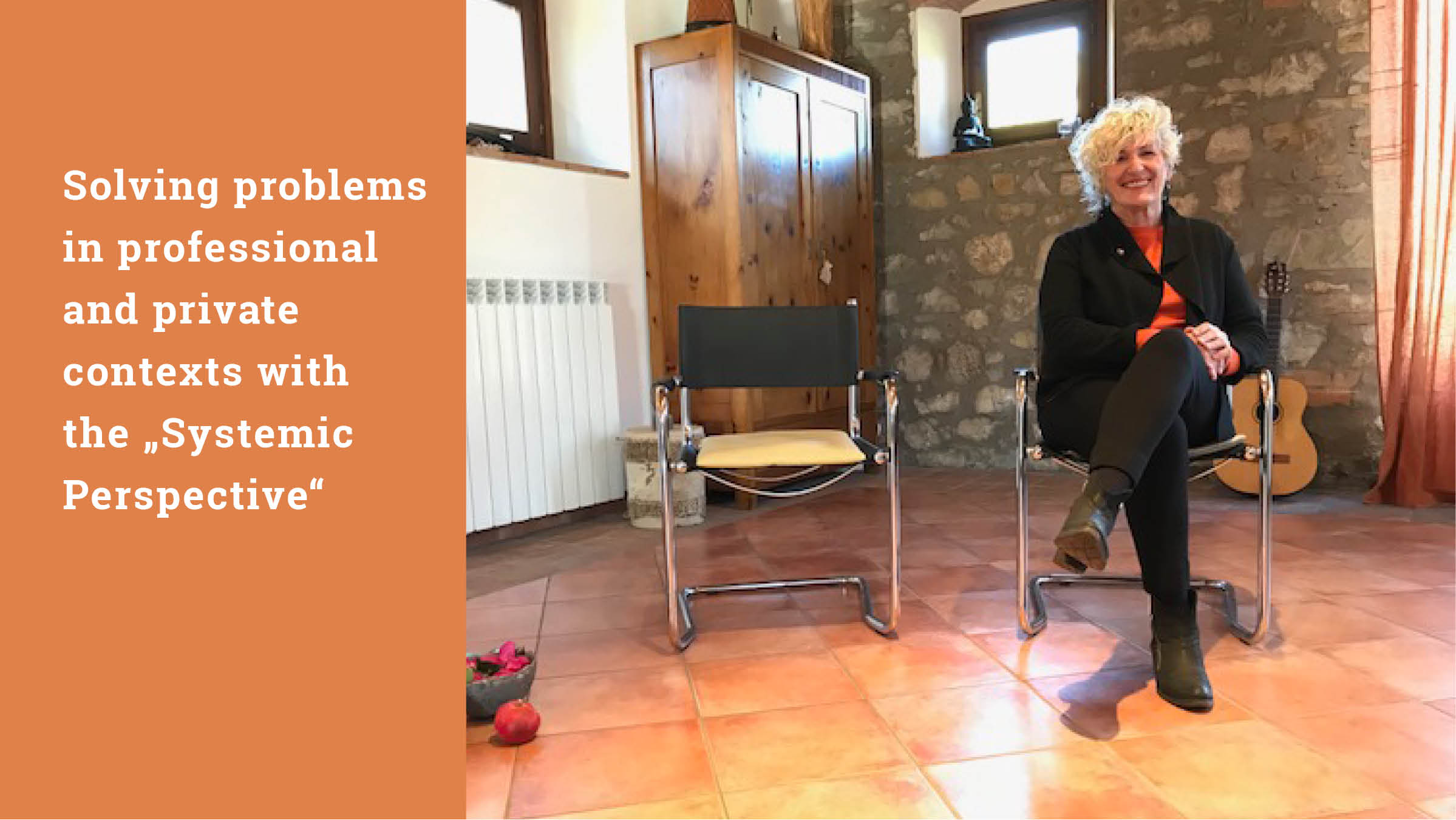 Christine Huss-Doliana - Teaching Therapist - in her Seminarroom